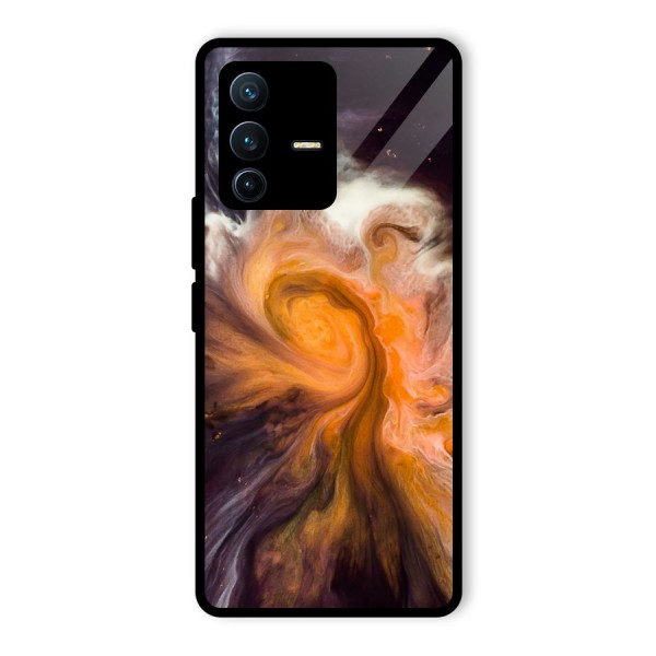 Orange Fusion Glass Back Case for Vivo V23 Pro