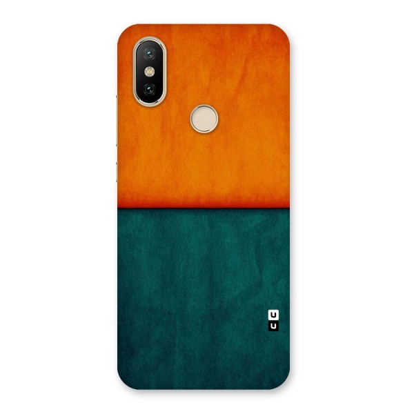 Orange Green Shade Back Case for Mi A2