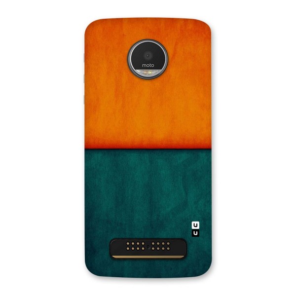 Orange Green Shade Back Case for Moto Z Play