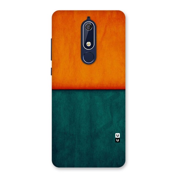 Orange Green Shade Back Case for Nokia 5.1