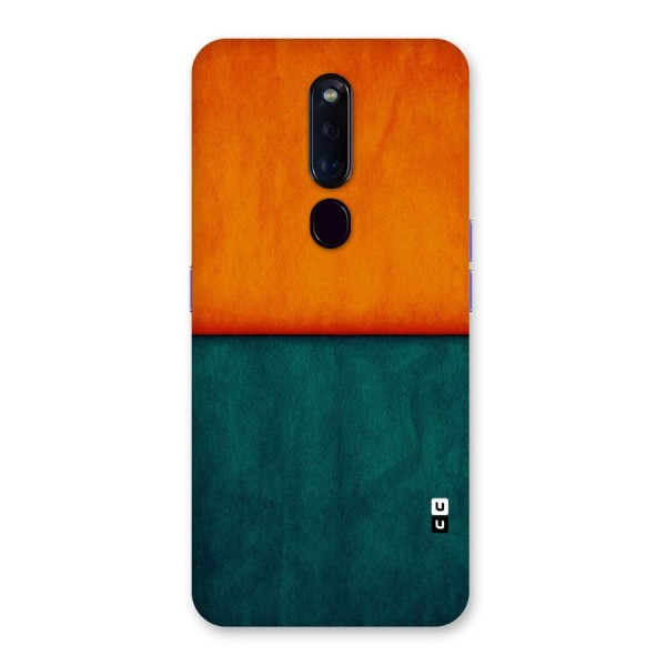 Orange Green Shade Back Case for Oppo F11 Pro