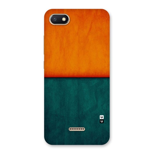 Orange Green Shade Back Case for Redmi 6A