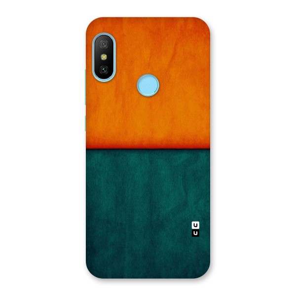 Orange Green Shade Back Case for Redmi 6 Pro