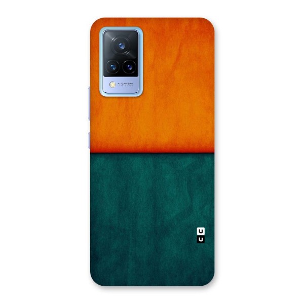 Orange Green Shade Back Case for Vivo V21 5G