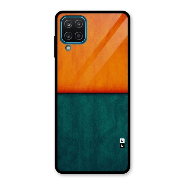 Orange Green Shade Glass Back Case for Galaxy A12