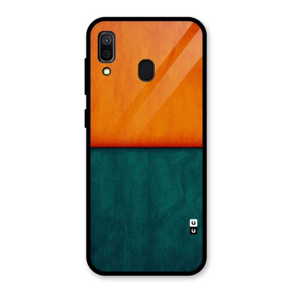 Orange Green Shade Glass Back Case for Galaxy A30