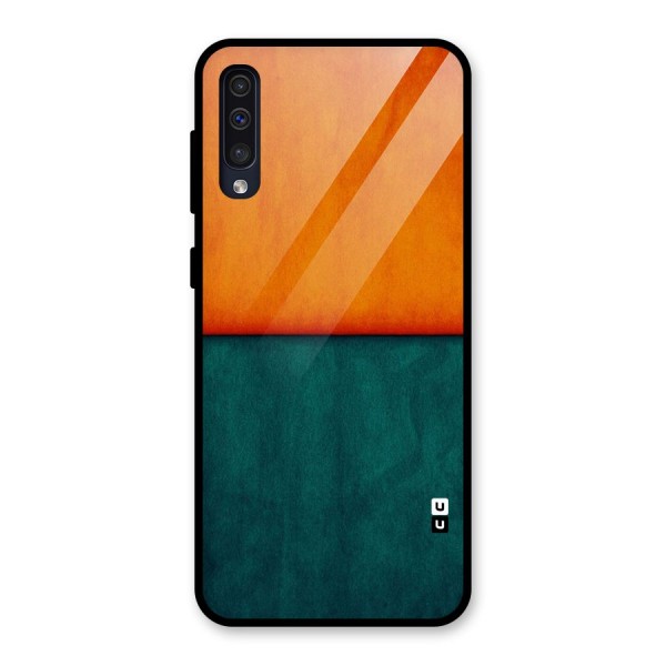 Orange Green Shade Glass Back Case for Galaxy A50s