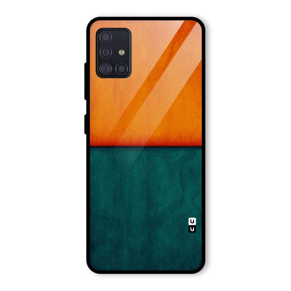 Orange Green Shade Glass Back Case for Galaxy A51