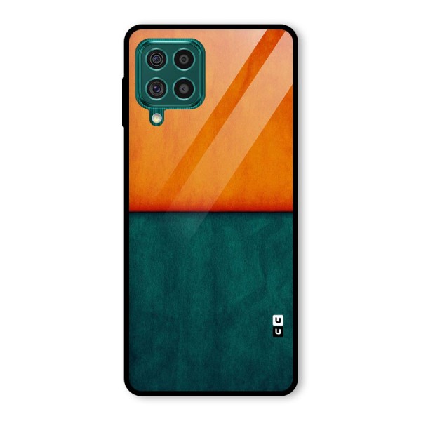 Orange Green Shade Glass Back Case for Galaxy F62