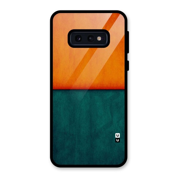 Orange Green Shade Glass Back Case for Galaxy S10e