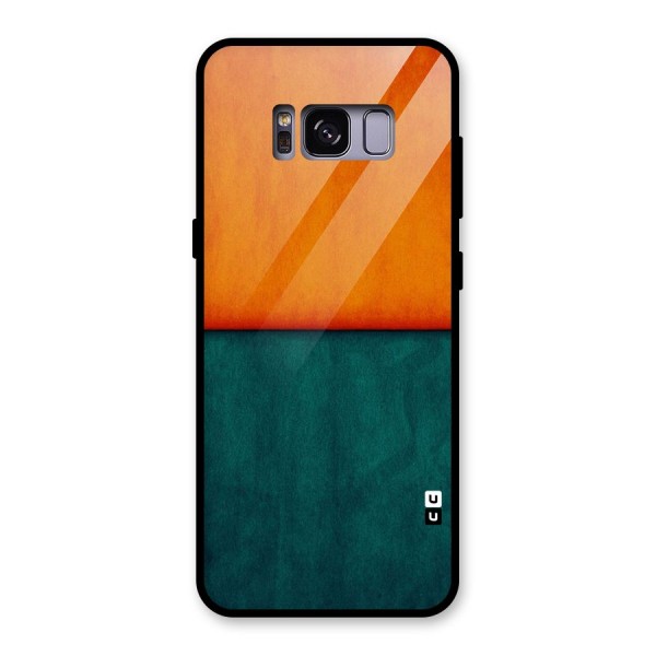 Orange Green Shade Glass Back Case for Galaxy S8