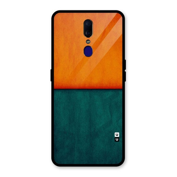 Orange Green Shade Glass Back Case for Oppo F11