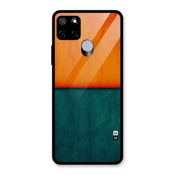 Orange Green Shade Glass Back Case for Realme C15