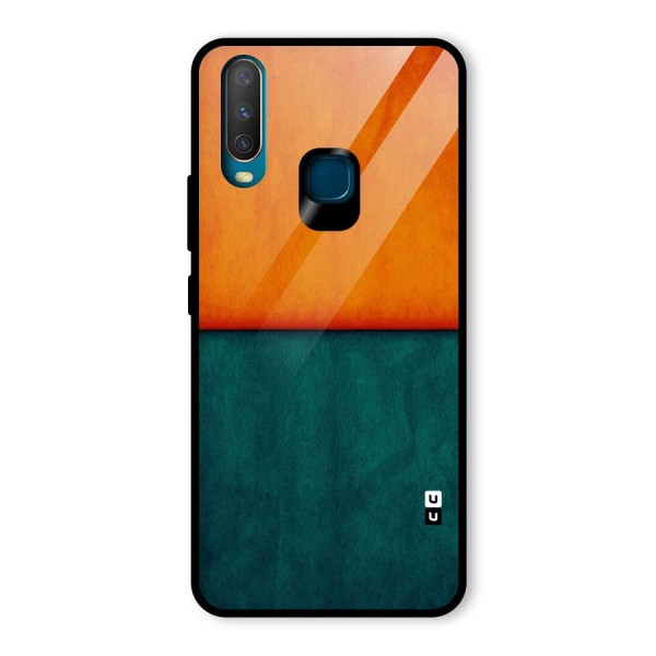 Orange Green Shade Glass Back Case for Vivo Y12