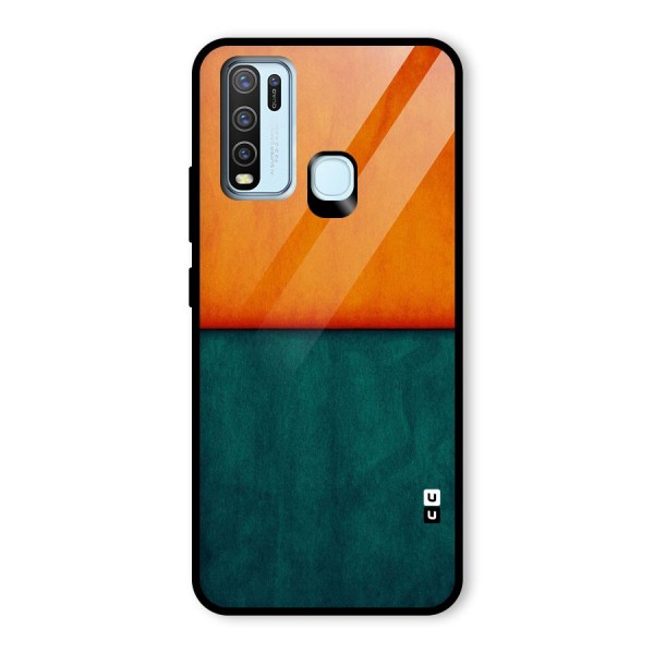 Orange Green Shade Glass Back Case for Vivo Y50