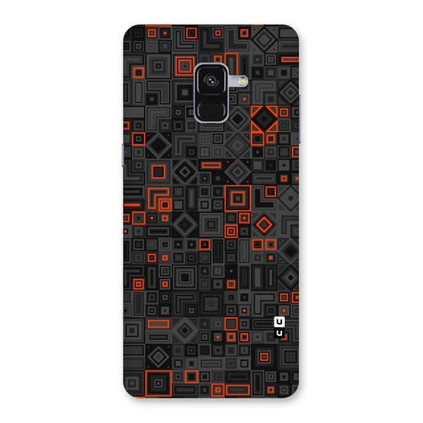 Orange Shapes Abstract Back Case for Galaxy A8 Plus