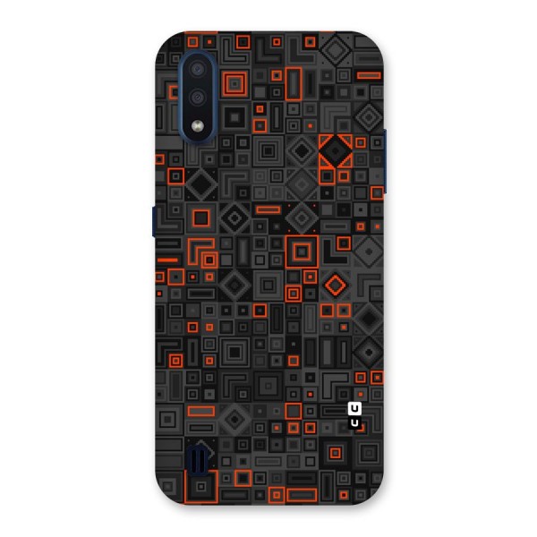 Orange Shapes Abstract Back Case for Galaxy M01