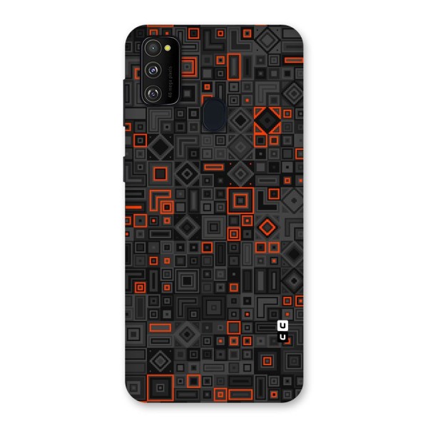 Orange Shapes Abstract Back Case for Galaxy M21