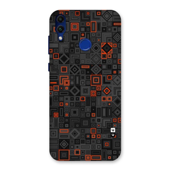 Orange Shapes Abstract Back Case for Honor 8C