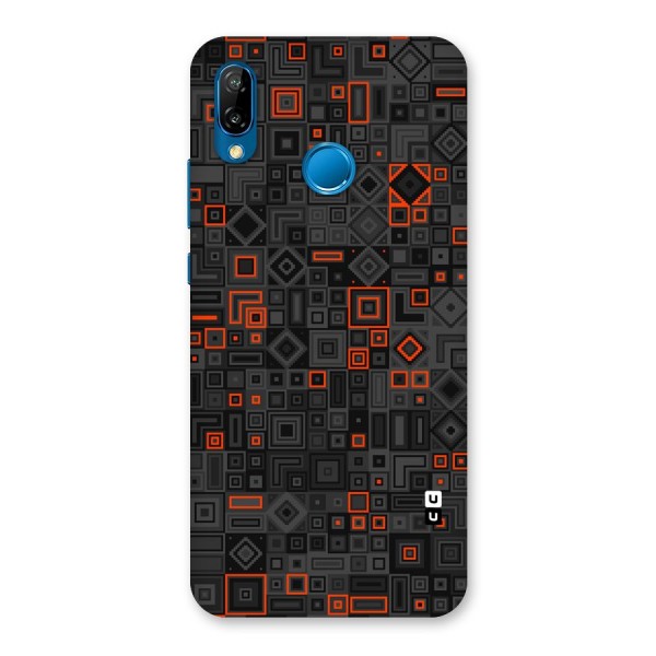 Orange Shapes Abstract Back Case for Huawei P20 Lite