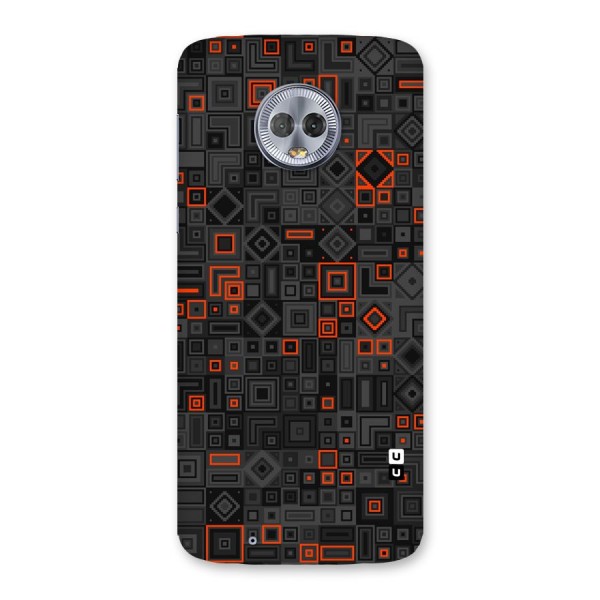 Orange Shapes Abstract Back Case for Moto G6