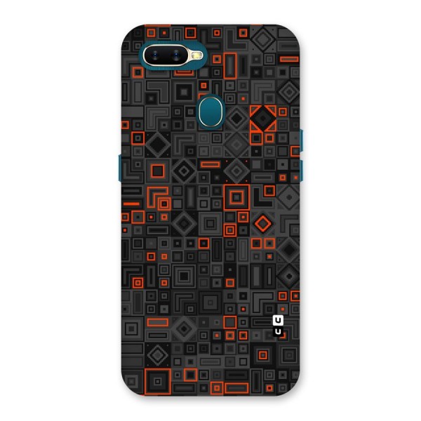 Orange Shapes Abstract Back Case for Oppo A12