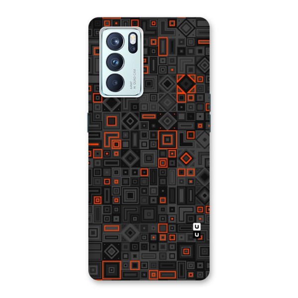 Orange Shapes Abstract Back Case for Oppo Reno6 Pro 5G