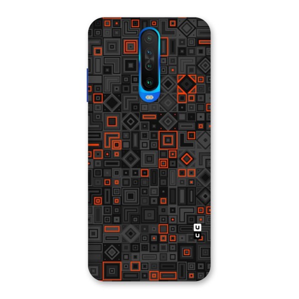 Orange Shapes Abstract Back Case for Poco X2