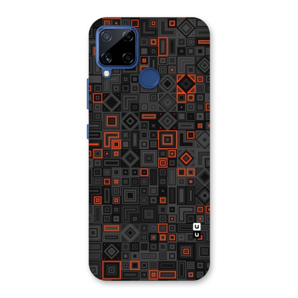 Orange Shapes Abstract Back Case for Realme C15