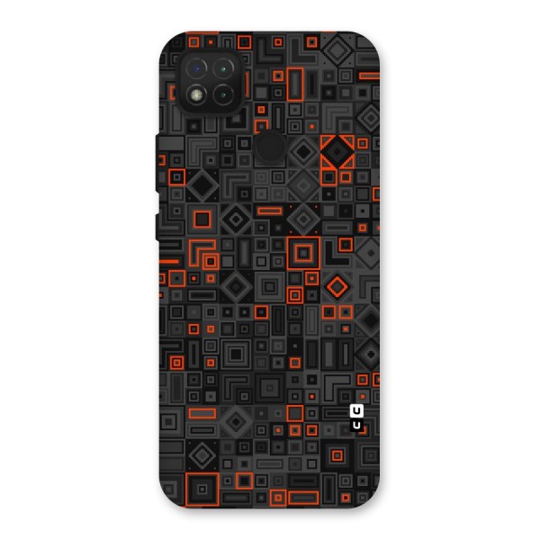 Orange Shapes Abstract Back Case for Redmi 9C