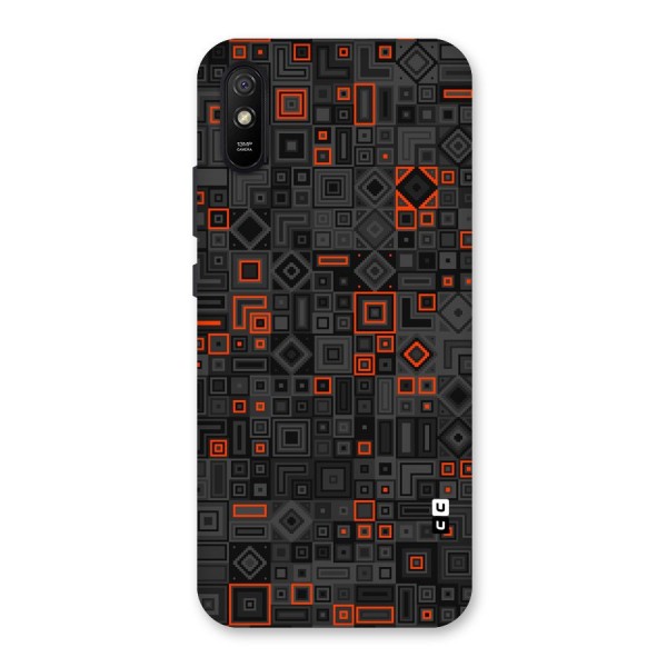 Orange Shapes Abstract Back Case for Redmi 9i