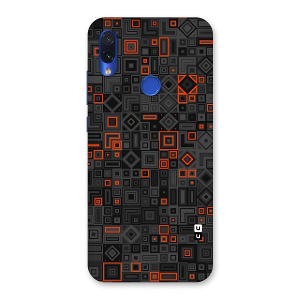 Orange Shapes Abstract Back Case for Redmi Note 7