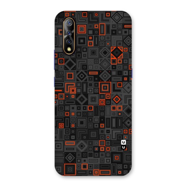 Orange Shapes Abstract Back Case for Vivo S1