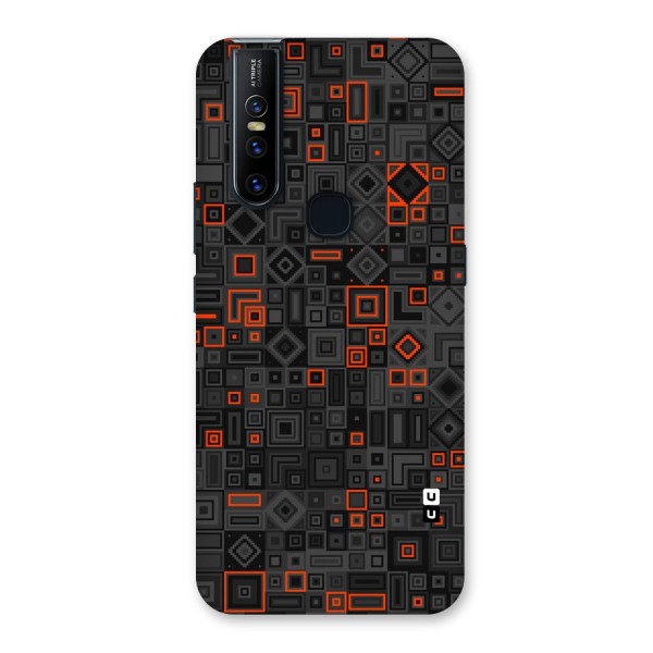 Orange Shapes Abstract Back Case for Vivo V15