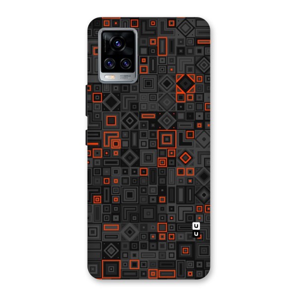 Orange Shapes Abstract Back Case for Vivo V20 Pro