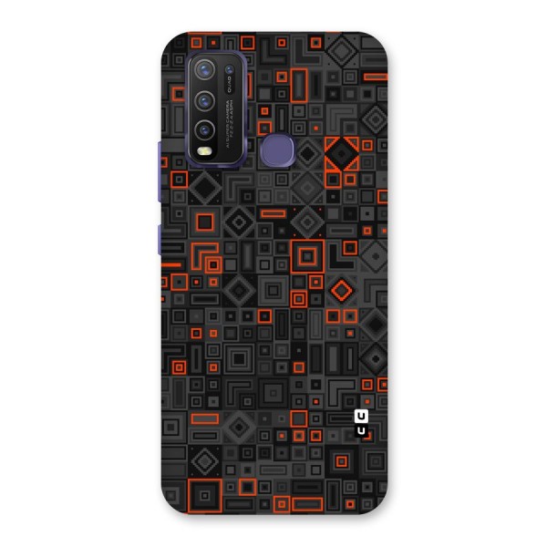 Orange Shapes Abstract Back Case for Vivo Y30