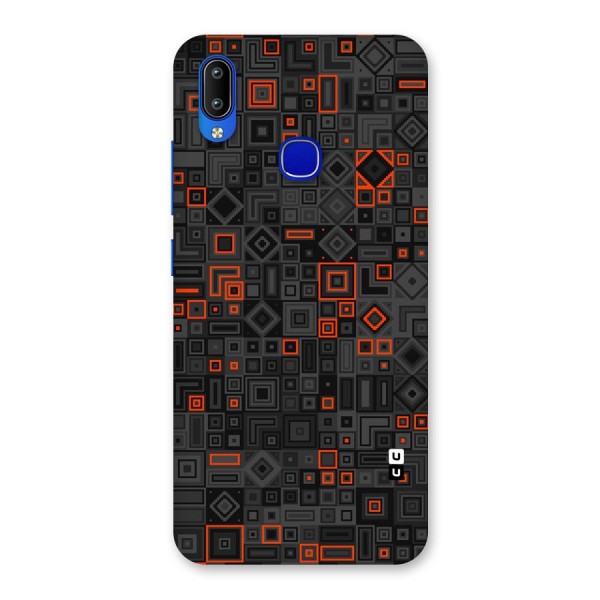 Orange Shapes Abstract Back Case for Vivo Y91