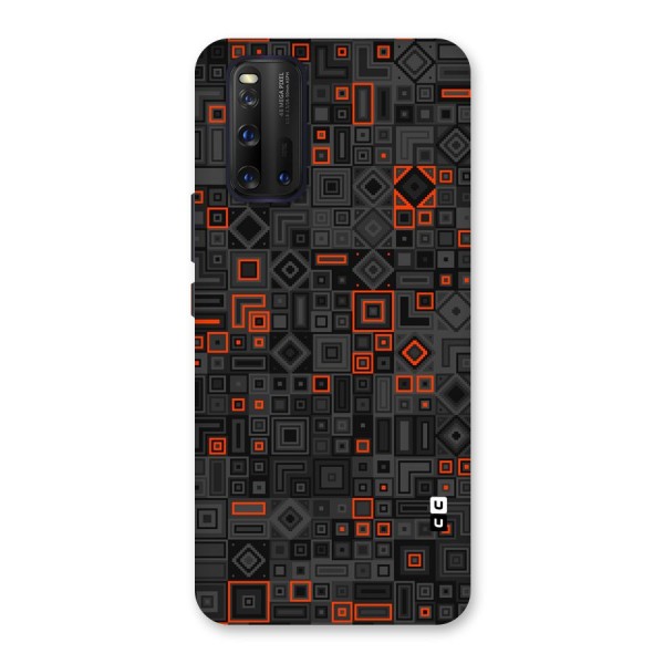 Orange Shapes Abstract Back Case for Vivo iQOO 3