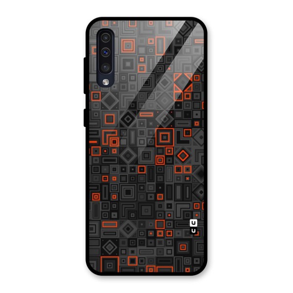 Orange Shapes Abstract Glass Back Case for Galaxy A50