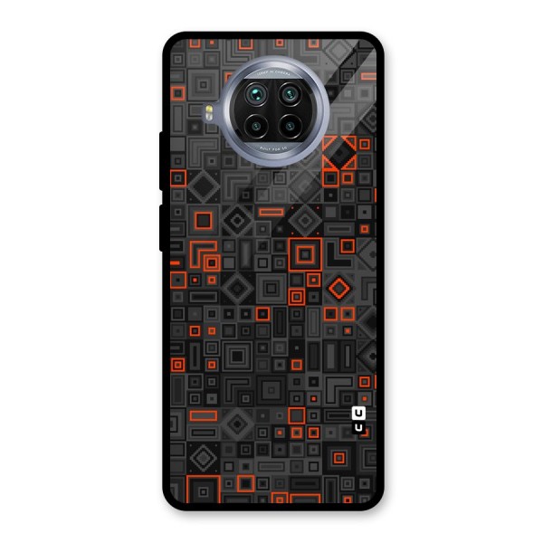 Orange Shapes Abstract Glass Back Case for Mi 10i