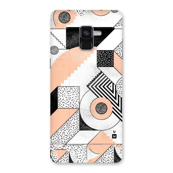 Orange Zig Zag Back Case for Galaxy A8 Plus