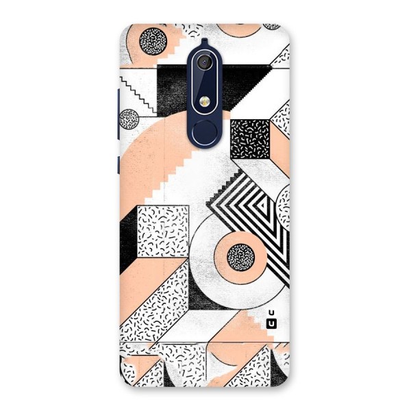 Orange Zig Zag Back Case for Nokia 5.1