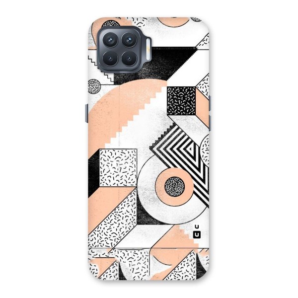 Orange Zig Zag Back Case for Oppo F17 Pro