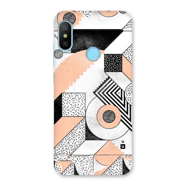 Orange Zig Zag Back Case for Redmi 6 Pro