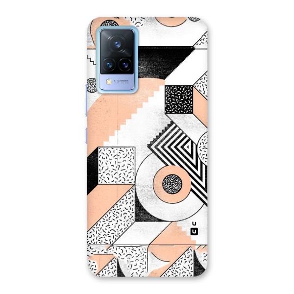 Orange Zig Zag Back Case for Vivo V21 5G