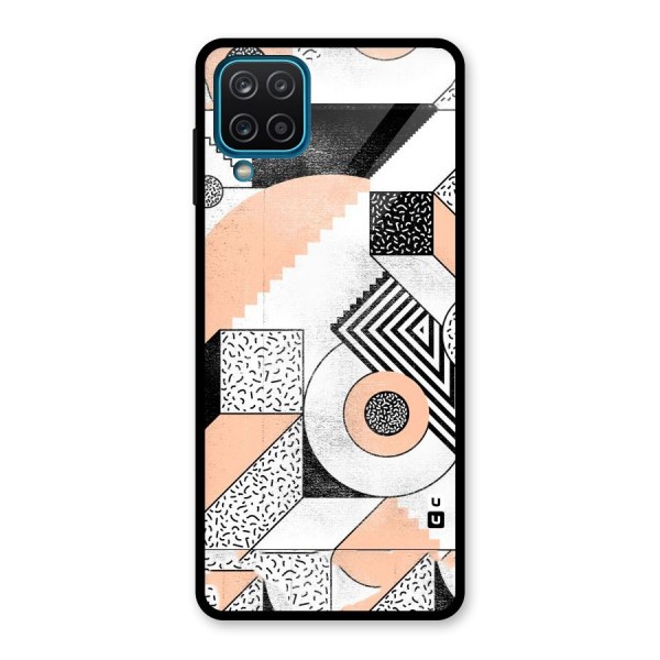 Orange Zig Zag Glass Back Case for Galaxy A12