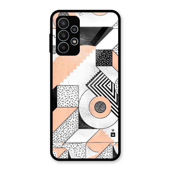 Orange Zig Zag Glass Back Case for Galaxy A23