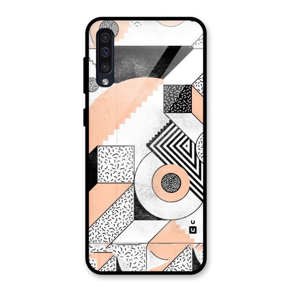 Orange Zig Zag Glass Back Case for Galaxy A50s