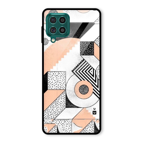 Orange Zig Zag Glass Back Case for Galaxy F62