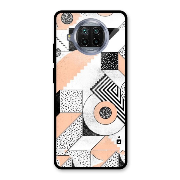 Orange Zig Zag Glass Back Case for Mi 10i